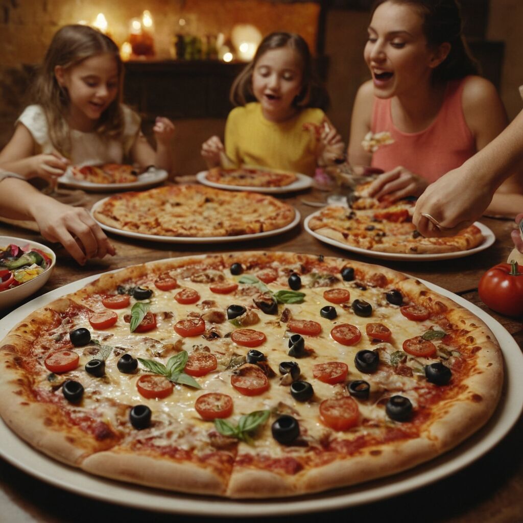 Familienpizza: Für wie viele Personen reicht sie?