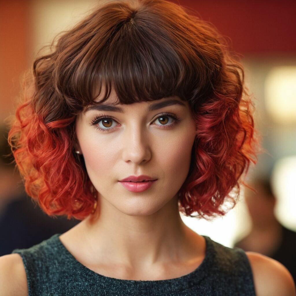 Dauerwelle mit kurzem Pony: Styling-Tipps